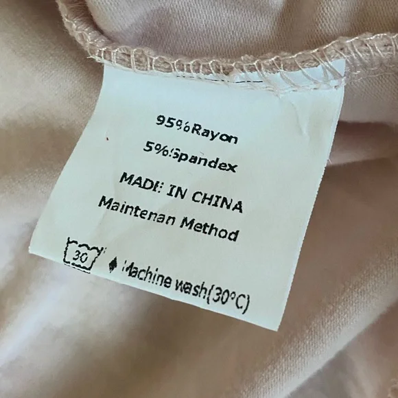 MEROKEETY Pale Pink T Shirt Dress Tie Waist - Picture 5 of 5